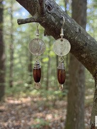Handcrafted Guatemalan Coin Earrings - Unique Boho Chic Dangles, Ethnic Jewelry