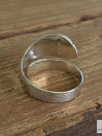 Sterling Silver Flower Spoon Ring, Boho Floral Band, Artisan Silverware Souvenir Jewelry