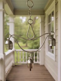 Handmade Lotus Flower Windchime - Artisan Zen Metal Yard Art
