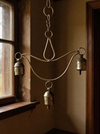 Handmade Lotus Flower Windchime - Artisan Zen Metal Yard Art