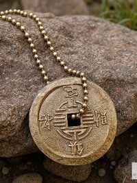 Good Luck Charm: Feng Shui Chinese Coin Pendant Necklace