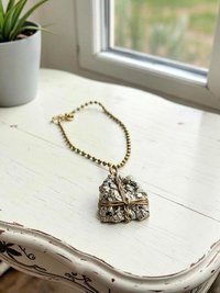 Dazzling Pyrite Wire-Wrapped Pendant Necklace - Handcrafted Statement Jewelry with Natural Stone