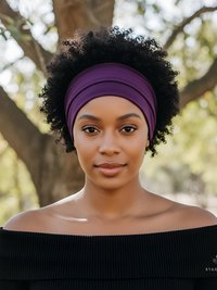 Purple Boho Headband -  Stylish Bohemian Headwrap, Headbands for Women