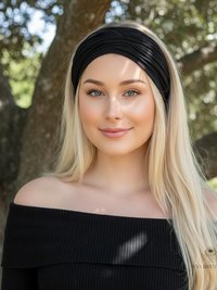 Black Boho Headband -  Stylish Bohemian Headwrap, Headbands for Women