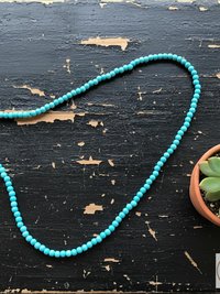 Turquoise Bead Necklace: Beaded Turquoise Choker