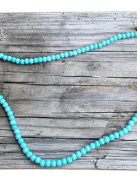 Turquoise Bead Necklace: Beaded Turquoise Choker