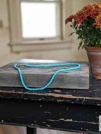 Turquoise Bead Necklace: Beaded Turquoise Choker