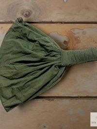 Olive Green Boho Headband -  Stylish Bohemian Headwrap, Headbands for Women