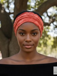 Red Tie Dye Boho Headband - Stylish Bohemian Headwrap, Headbands for Women