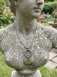 Boho Tribal Silver Circle Pendant Necklace - Unique Statement Accessory