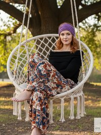 Purple Tie-Dye Boho Headband -  Stylish Bohemian Headwrap, Headbands for Women
