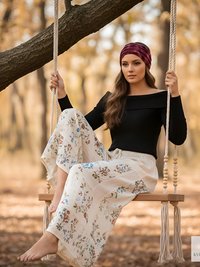 Maroon Tie Dye Boho Headband - Stylish Bohemian Headwrap, Headbands for Women