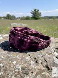 Maroon Tie Dye Boho Headband - Stylish Bohemian Headwrap, Headbands for Women