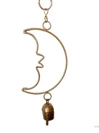 Crescent Moon Chime - Handmade Artisan Boho Metal Celestial Yard Decor