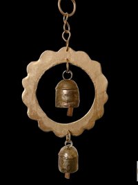 Handmade Double Sun Bells Metal Wind Chime - Soothing Outdoor Sounds, Rustic Garden Decor