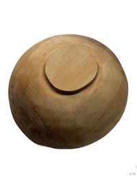 Handcrafted Rustic Olive Wood Bowl - 6 Inch Wooden Kitchen Tableware