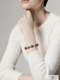 Handmade Colorful Paper Bead Bracelet - Unique Boho Style Jewelry for Women