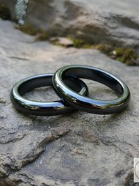4mm Dome Hematite Ring 