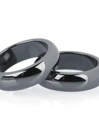 6mm Dome Hematite Ring 