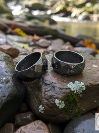 6mm Faceted Hematite Ring 