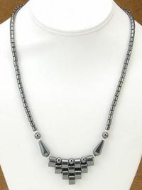 Hematite Bead & Silver Necklace