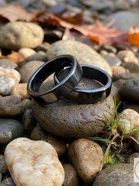 6mm Flat Hematite Ring 
