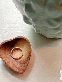 Small Olive Wood Heart Shaped Bowl