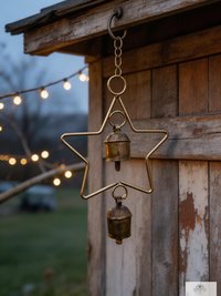 Star Bells Chime - Rustic Metal Art Garden Home Ornament