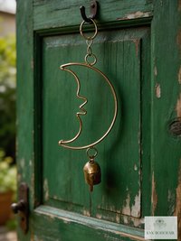 Crescent Moon Chime - Handmade Artisan Boho Metal Celestial Yard Decor