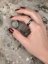 4mm Dome Hematite Ring 