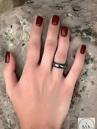 6mm Dome Hematite Ring 