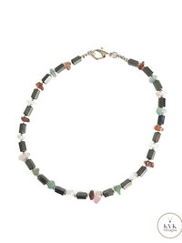 Semiprecious Stone & Hematite Necklace