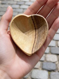 Small Olive Wood Heart Bowl - Trinket Dish