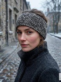 Hand-Knit 100% Wool Headband - Cozy Ear Warmer for Women