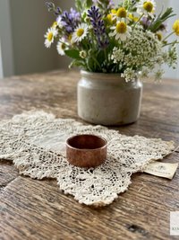 8mm Copper Ring - Rustic Hammered Band, Unique Boho Style Jewelry