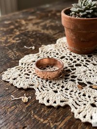 4.7 mm Copper Ring - Rustic Hammered Band, Unique Boho Style Jewelry