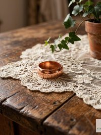 Handmade 6mm Copper Dome Band Ring - Unique Boho Style Jewelry