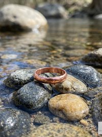 Minimalist 3mm Copper Band Ring - Rustic Boho Style