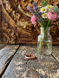 Minimalist 3mm Copper Band Ring - Rustic Boho Style