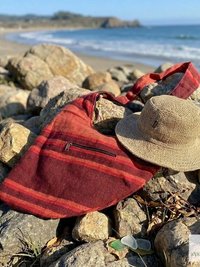 Striped Crossbody Bag - Summer Boho Sling Bag