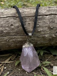 Handcrafted Amethyst Point Pendant - Boho Necklace, Gemstone Jewelry