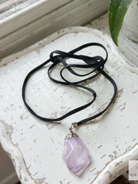 Handcrafted Amethyst Point Pendant - Boho Necklace, Gemstone Jewelry