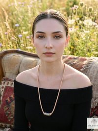 Boho Leather & Silver Bead Necklace - Adjustable Minimalist Style