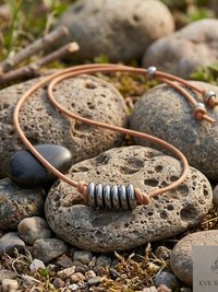Boho Leather & Silver Bead Necklace - Adjustable Minimalist Style