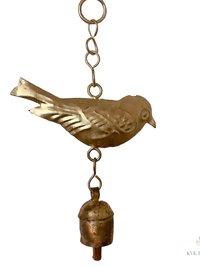 Handmade Bird Windchime - Artisan Metal Patio Ornament Outdoor Garden Decor
