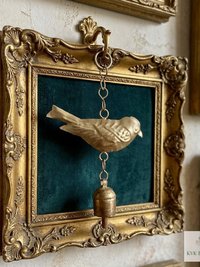 Handmade Bird Windchime - Artisan Metal Patio Ornament Outdoor Garden Decor