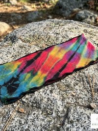 Boho Tie Dye Headband – Wide Yoga Running Sweatband, Hippie Hair Accessory