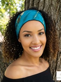 Boho Tie Dye Headband – Wide Yoga Running Sweatband, Hippie Hair Accessory