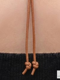 Boho Leather & Silver Bead Necklace - Adjustable Minimalist Style