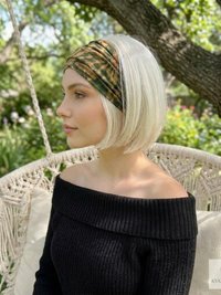 Green Tie-Dye Boho Headband -  Stylish Bohemian Headwrap, Headbands for Women